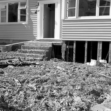 p. Storm damage, Ridgeway subdivision