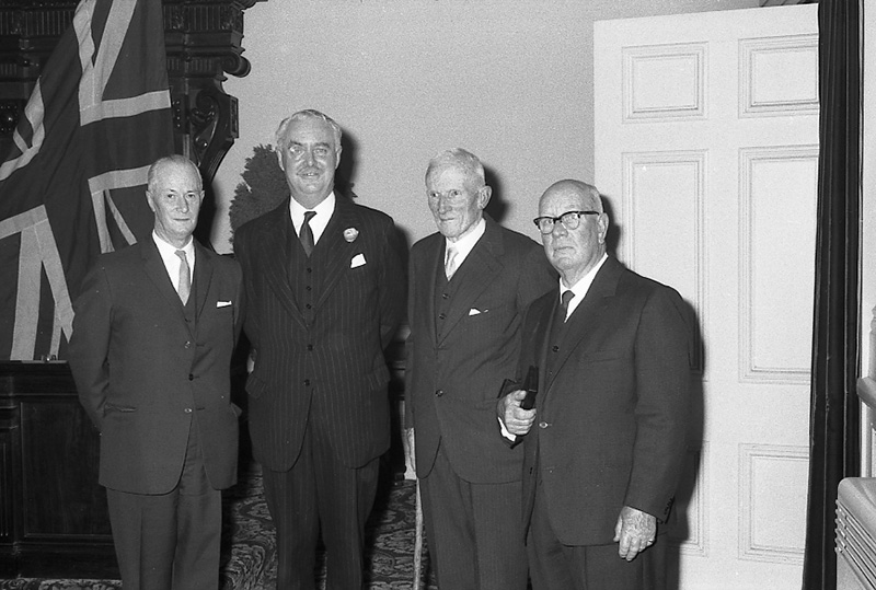 l. Presentation of Medals to Councillors, His Excellency Sir Bernard Fergusson. Council Chambers