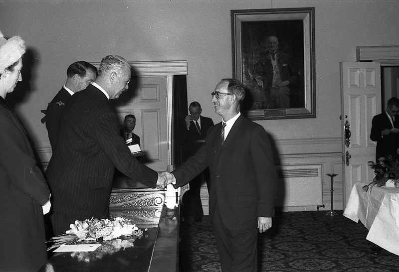 v. Presentation of Medals to Councillors, His Excellency Sir Bernard Fergusson. Council Chambers