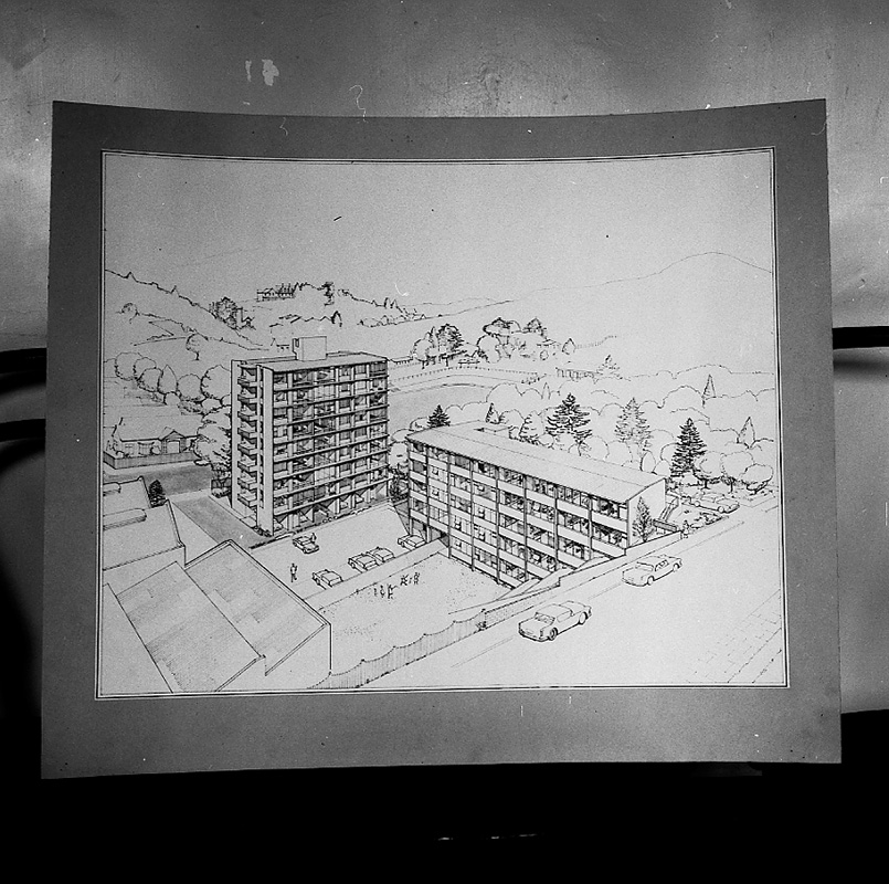 a. Copies of plans of Mansfield Street Flats, Harrison Street Flats, Nairn Street Flats development