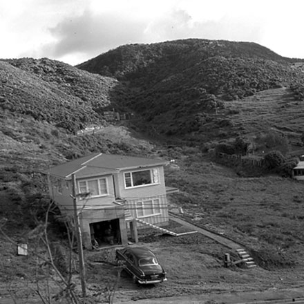 h. Storm damage, Ridgeway subdivision