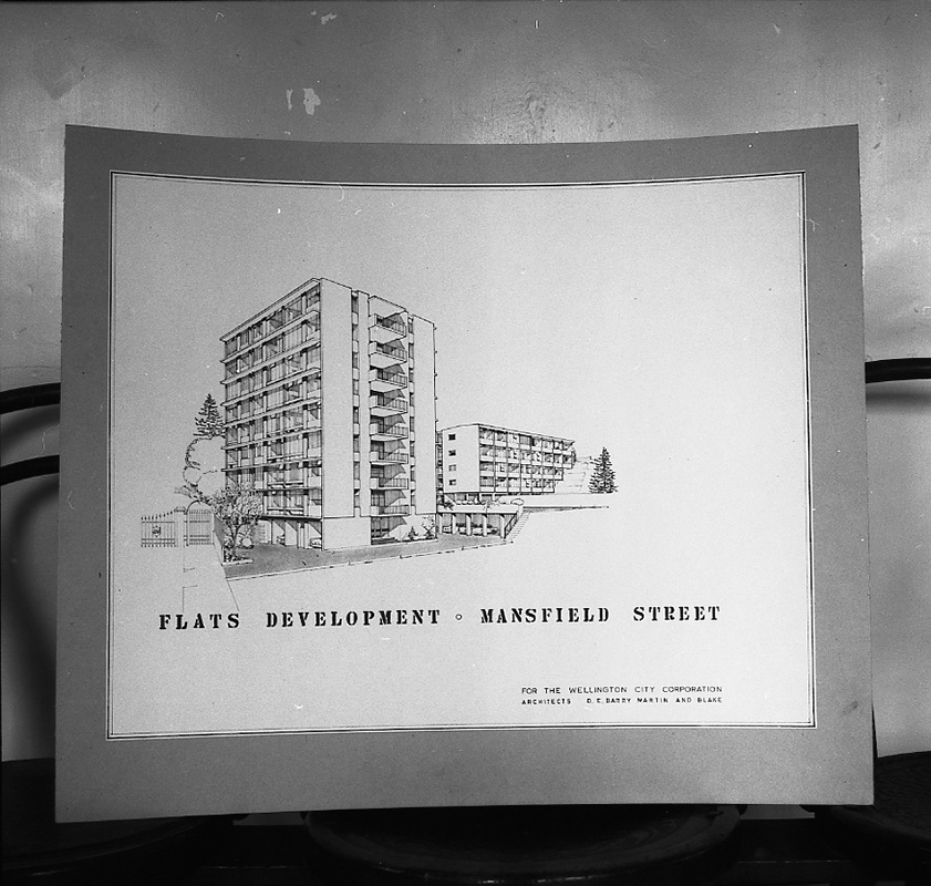 c. Copies of plans of Mansfield Street Flats, Harrison Street Flats, Nairn Street Flats development