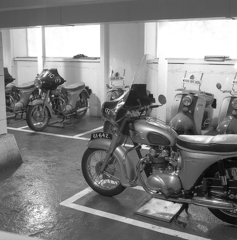 c. Motorcycles, Traffic house