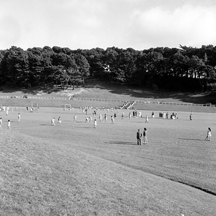 c. Women's hockey game in progress