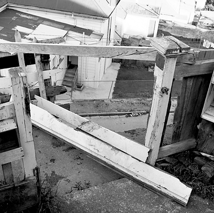 c. A slip has blocked the pedestrian access to 59 Fairlie Terrace