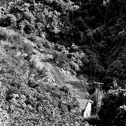 a. views of access, bush covered gully