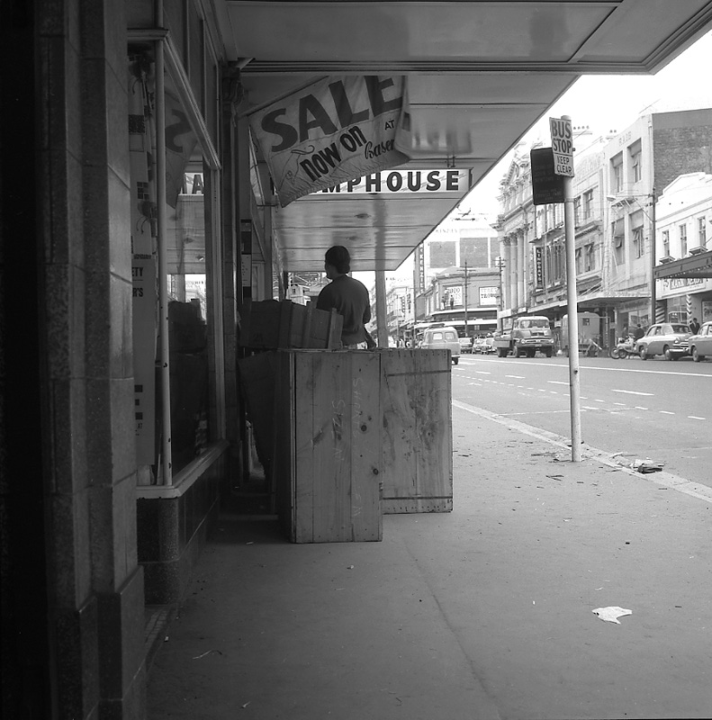 d. Cases on footpath, Lower Cuba St