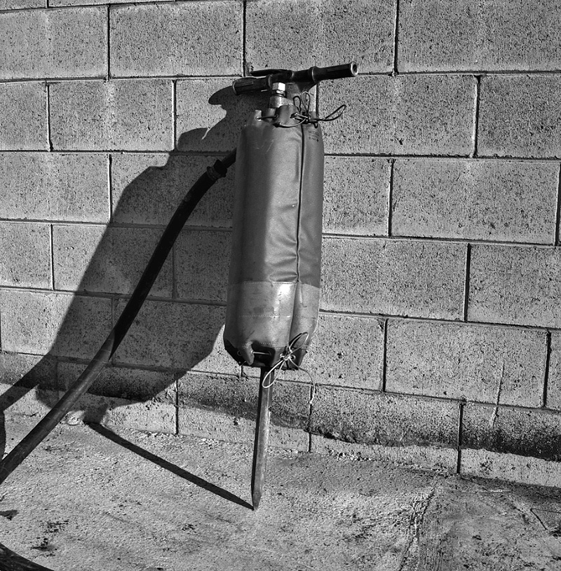 c. Elgin Sump Educator, Air compressor and breaker