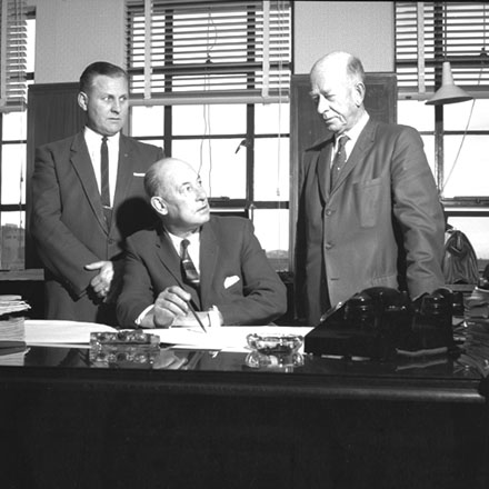 c. WCC officers: Airport manager Mr Redstone with Mr Nankervis