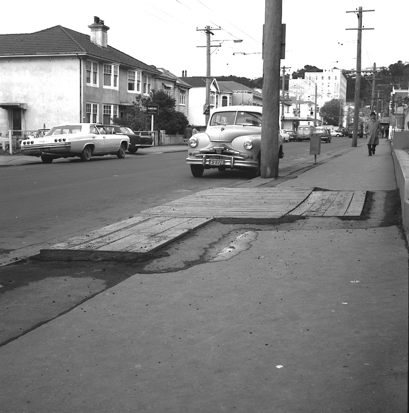 a. Alleged Accident, Boards on footpath, Willis Street