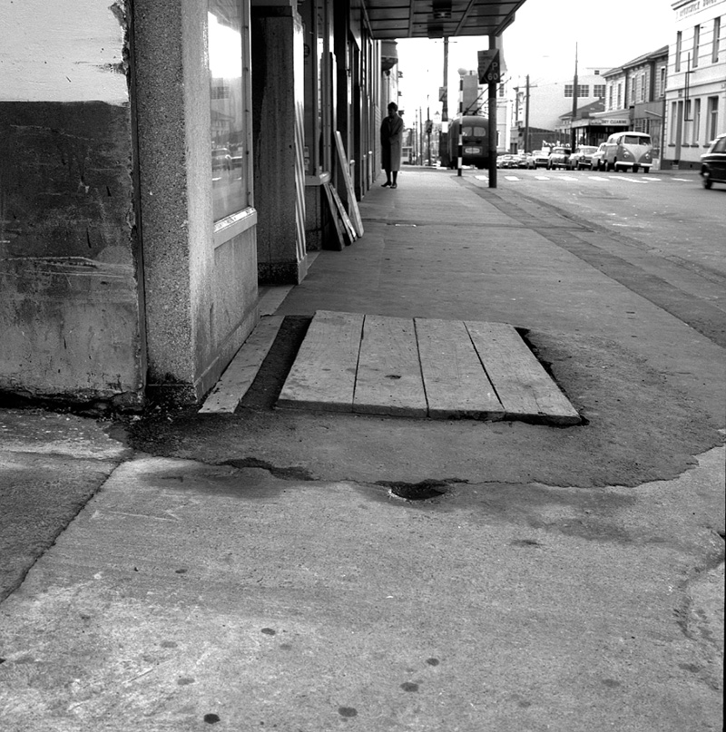 d. Alleged Accident, Boards on footpath, Willis Street