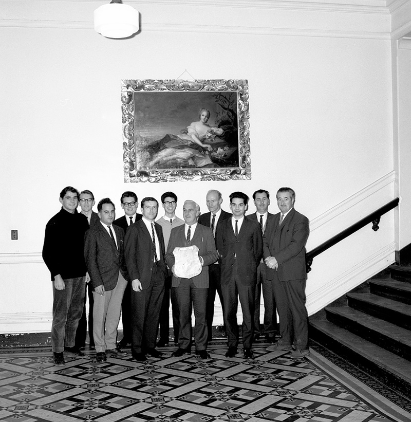 c. Soccer team with shield