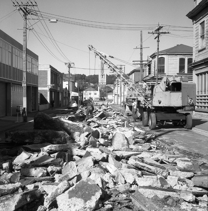 b. Tram tracks, Webb Street