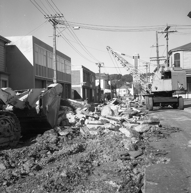 d. Tram tracks, Webb Street