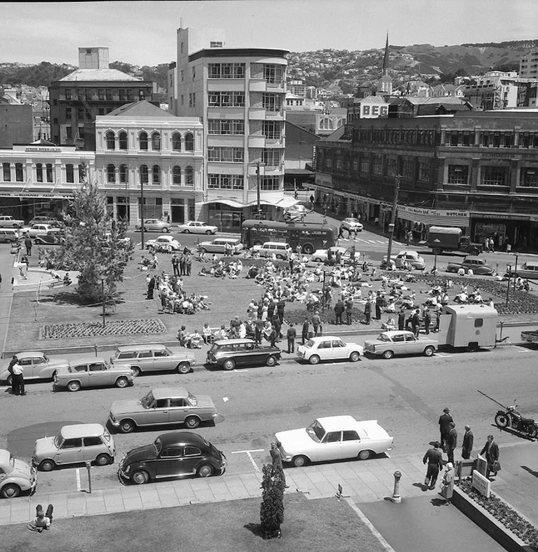 a. People on lawn, Civic Square
