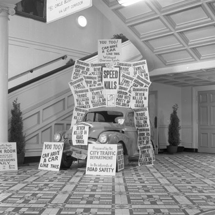a. Traffic Display, Entrance to Town Hall