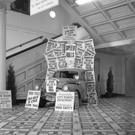 b. Traffic Display, Entrance to Town Hall