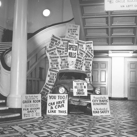 c. Traffic Display, Entrance to Town Hall
