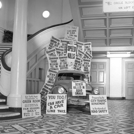 d. Traffic Display, Entrance to Town Hall