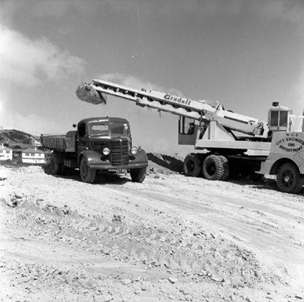 a. Heavy machinery and truck owned by City Engineers Department