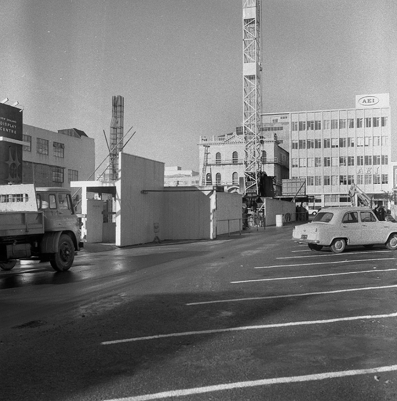 ad. Buildings being erected