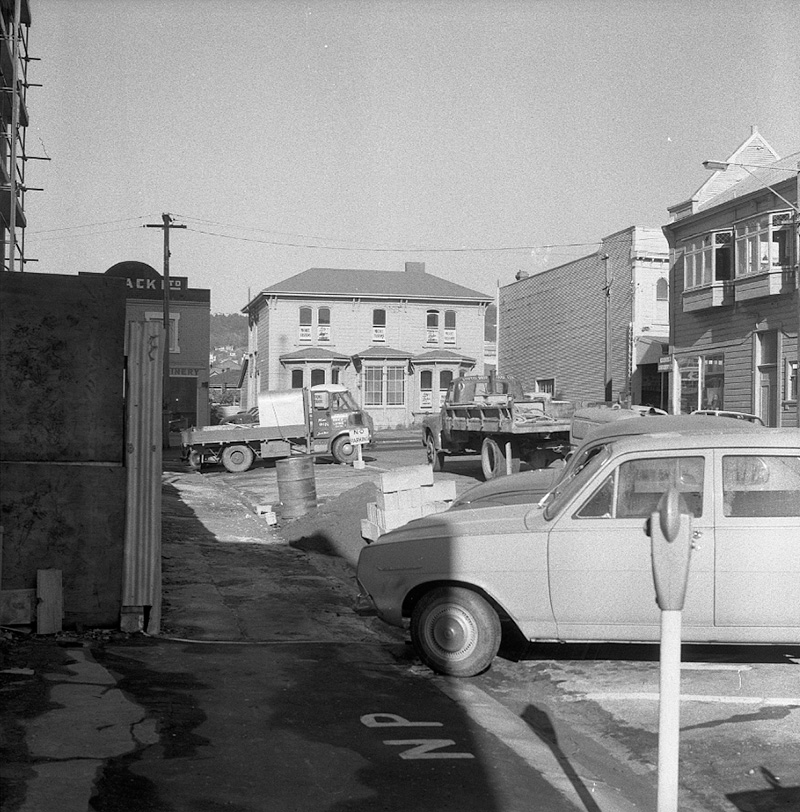 b. Buildings being erected