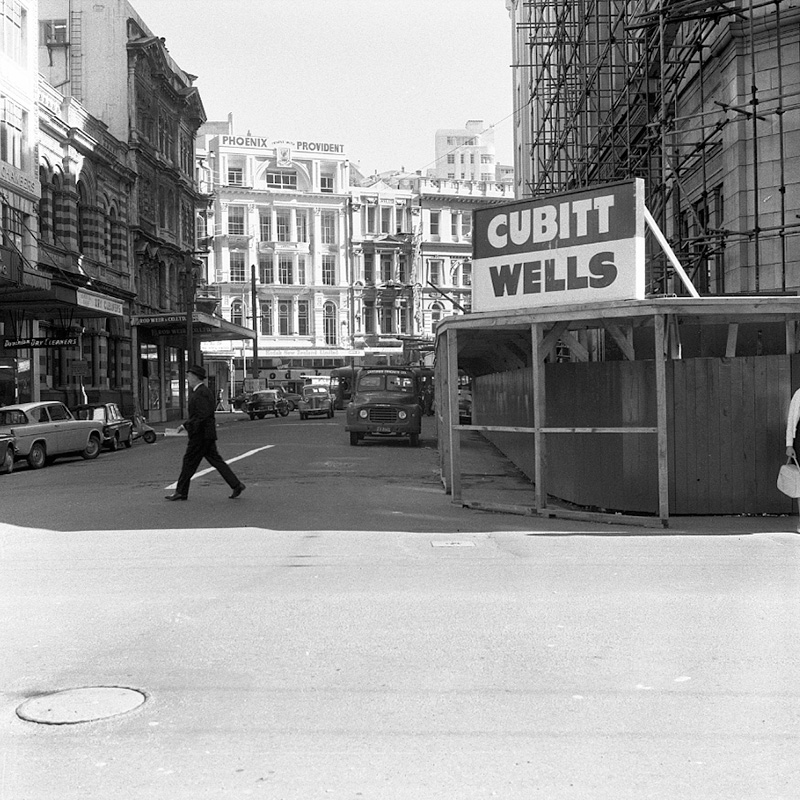d. Buildings being erected