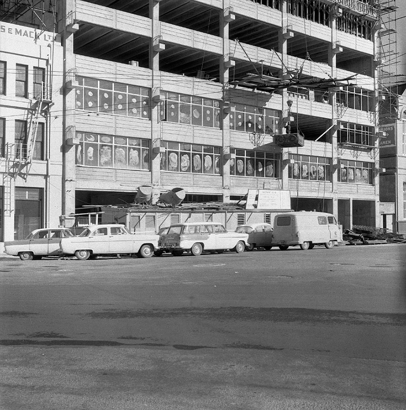 h. Buildings being erected