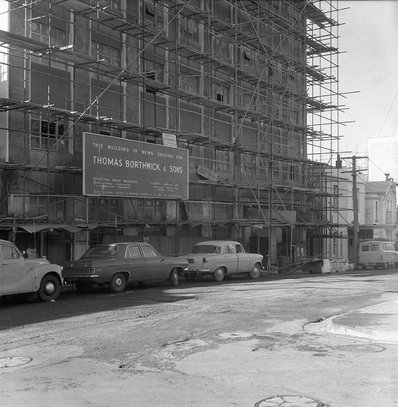 r. Buildings being erected