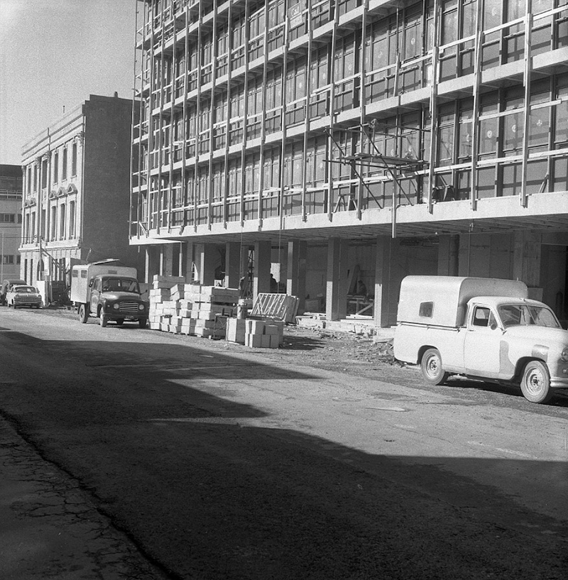 s. Buildings being erected