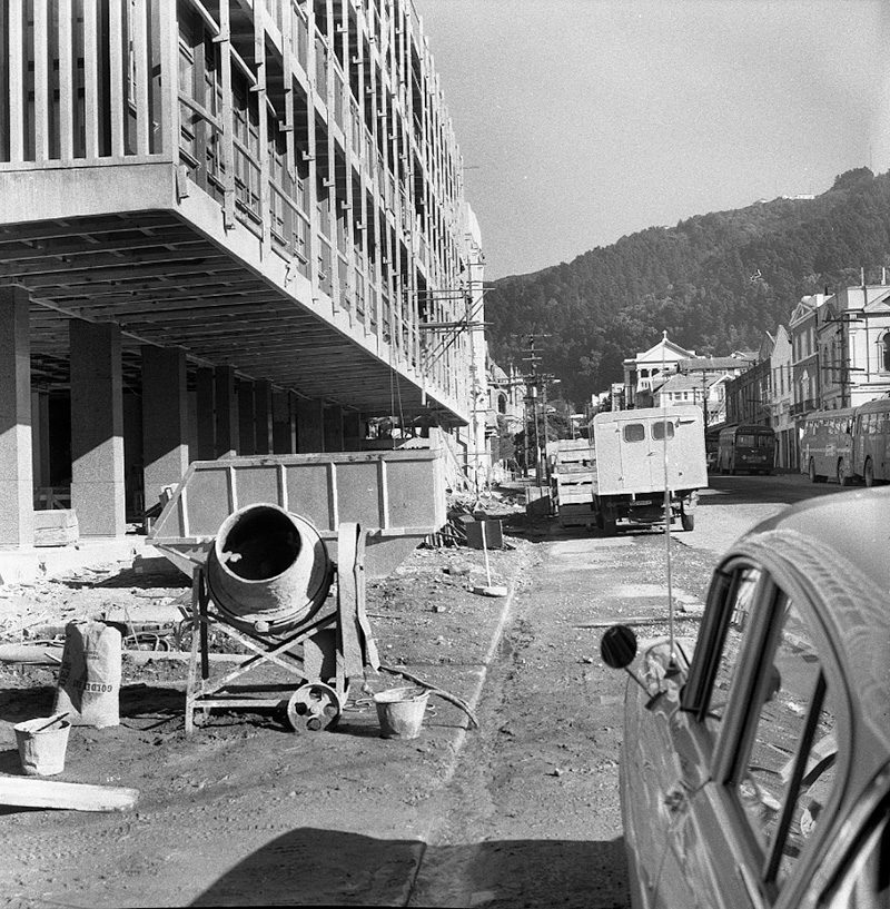 t. Buildings being erected