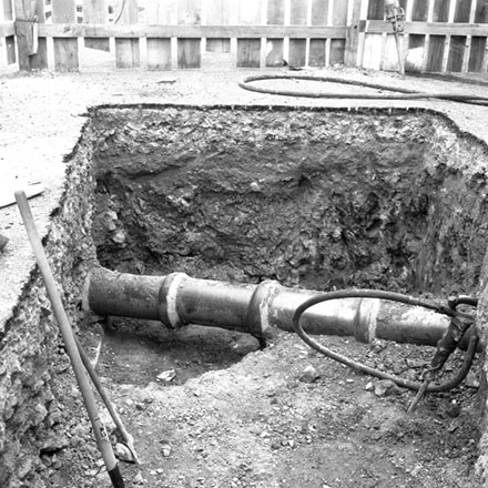 f. Drainage pipe in ground