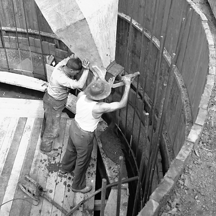 g. Construction of no. 2 Caisson, Underground Pumping Station