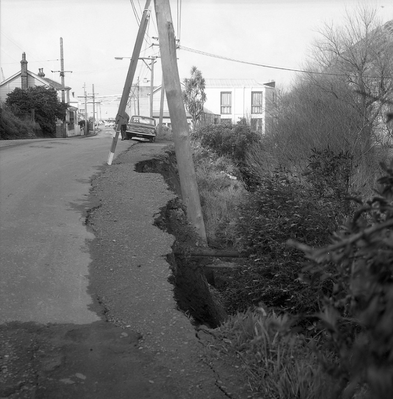 f. Storm damage, Ngaio Gorge Rd, Atlantic Oil Co