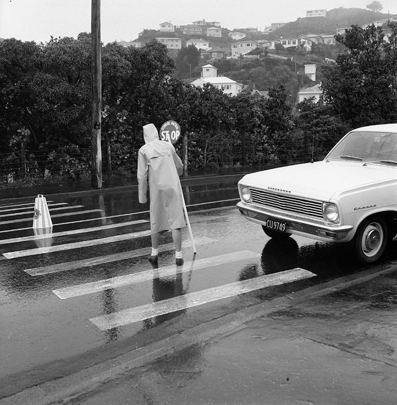 b. Traffic, pedestrians