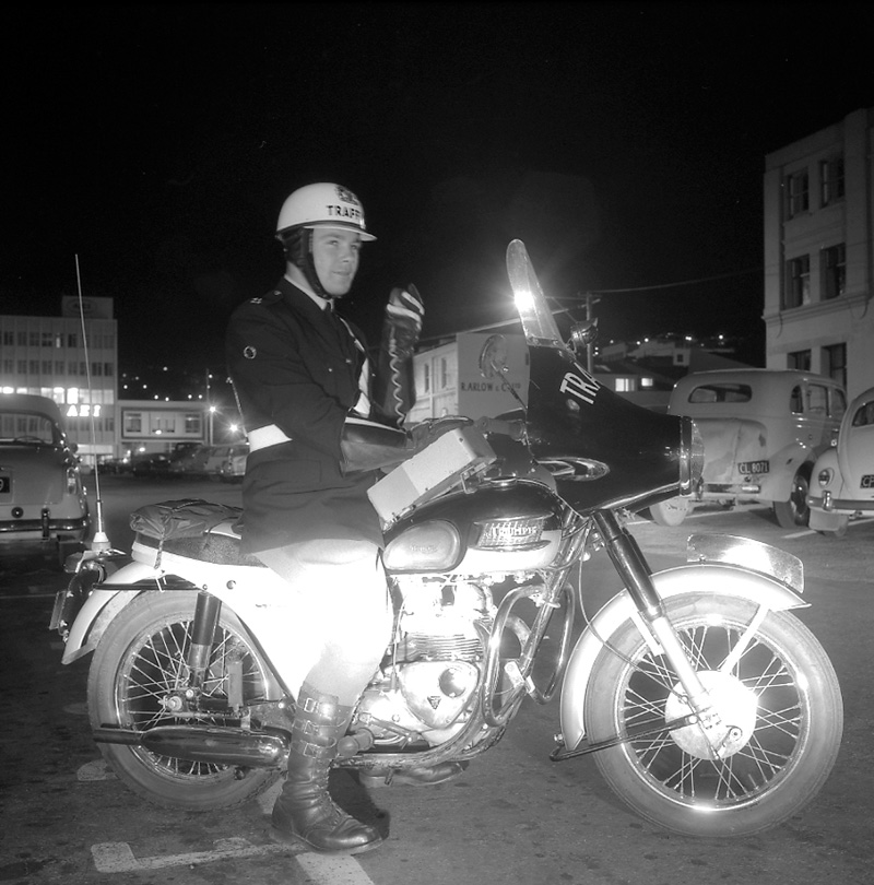 b. Traffic officers in luminous equipment