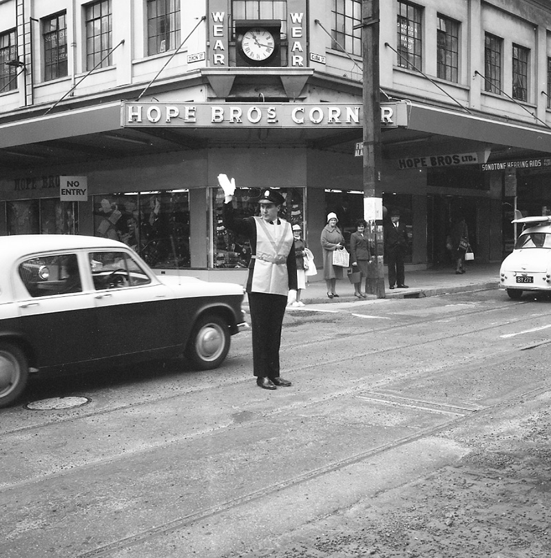 c. Traffic officer in luminous coat