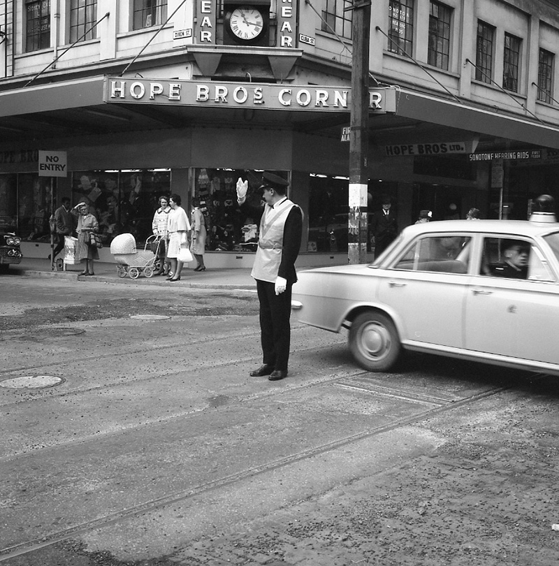 e. Traffic officer in luminous coat