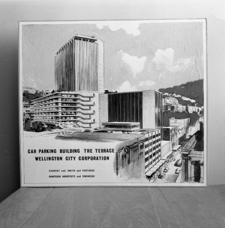 a. Copy of architects drawing Parking building, The Terrace