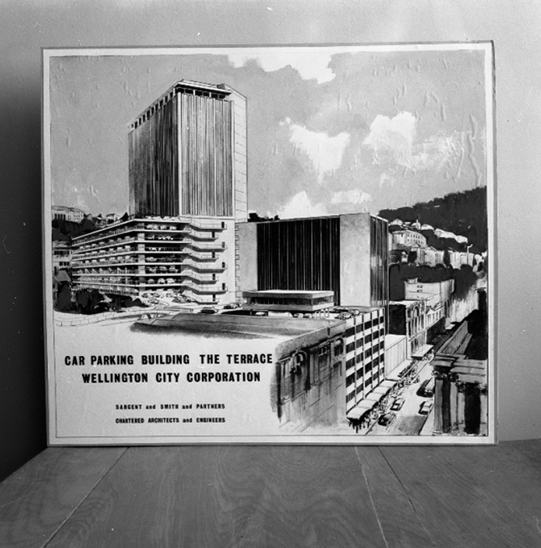 c. Copy of architects drawing Parking building, The Terrace