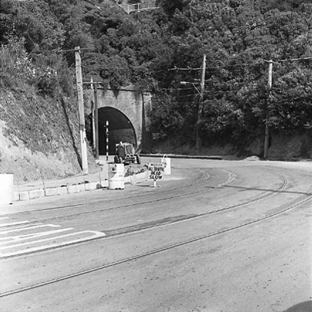 c. Views of entrance and interior of Karori Tunnel. Workmen