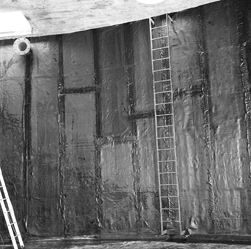 a. Re-lining interior, Onslow Water Tank