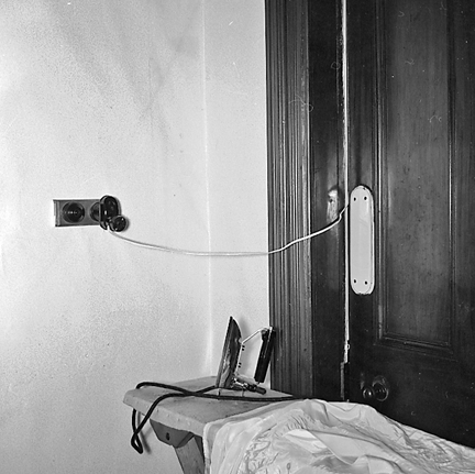 h. Interior and exterior views of a two storey wooden dwelling. Faulty plumbing and wiring