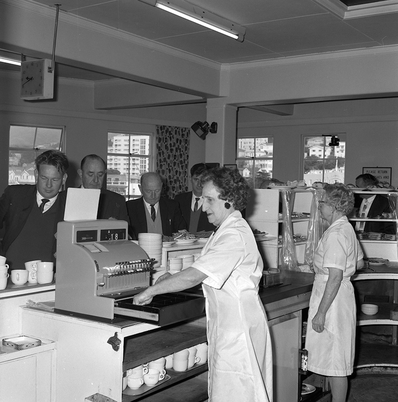 a. Cafeteria, Staff and customers