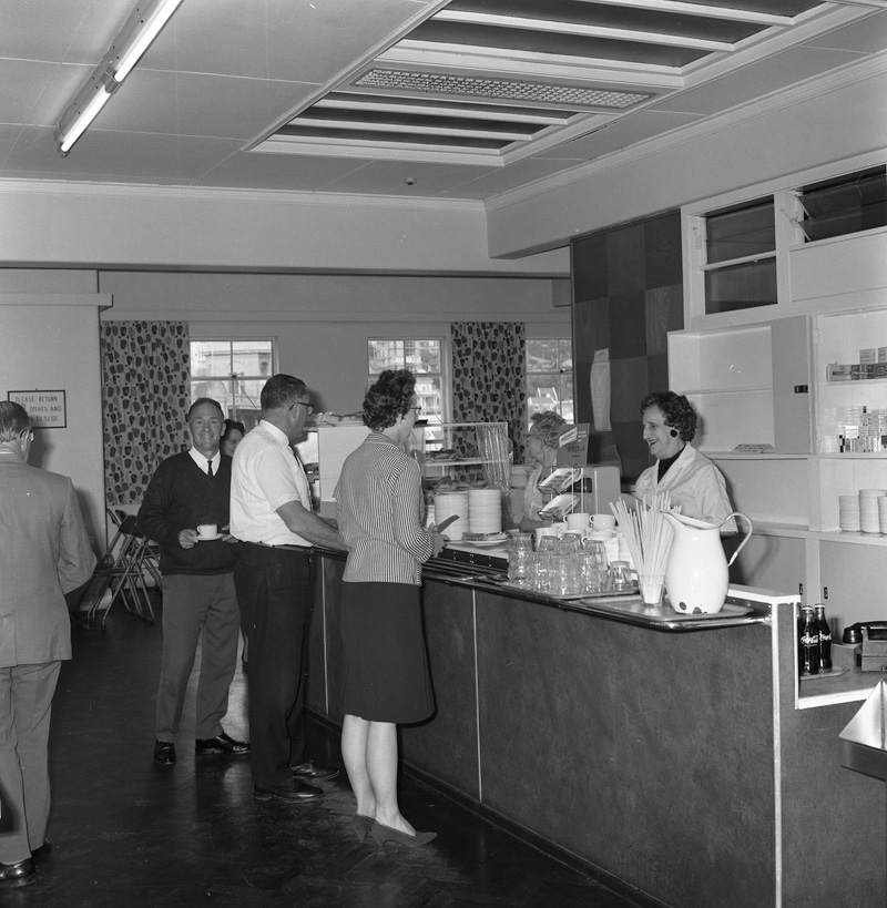 g. Cafeteria, Staff and customers