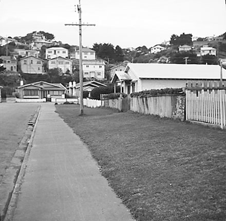 b. Looking east and west from outside 44 Puriri Street