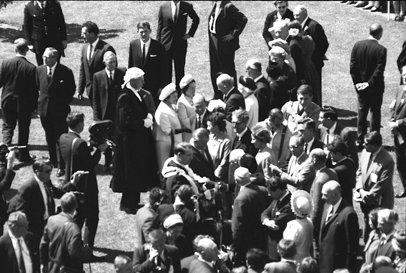 ag. Reception for President Johnson, USA, Civic Square - with Mayor Kitts