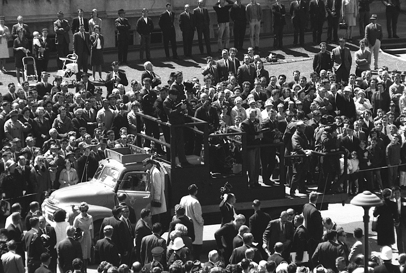 d. Reception for President Johnson, USA, Civic Square - with Mayor Kitts