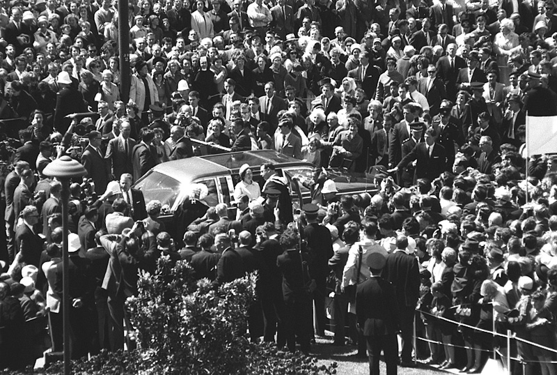 f. Reception for President Johnson, USA, Civic Square - with Mayor Kitts