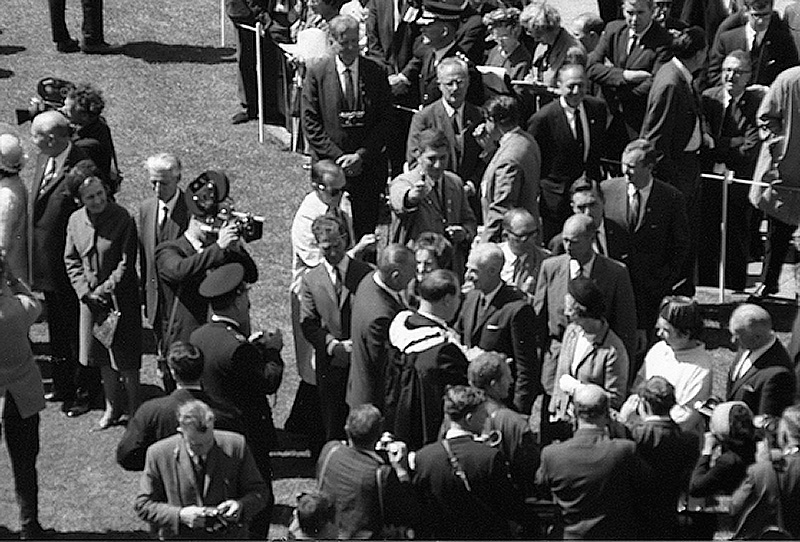 g. Reception for President Johnson, USA, Civic Square - with Mayor Kitts